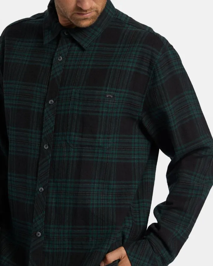 Mens Coastline Flannel Shirt Black Billabong Shirts Mens Coastline Flannel Shirt Black Billabong Shirts