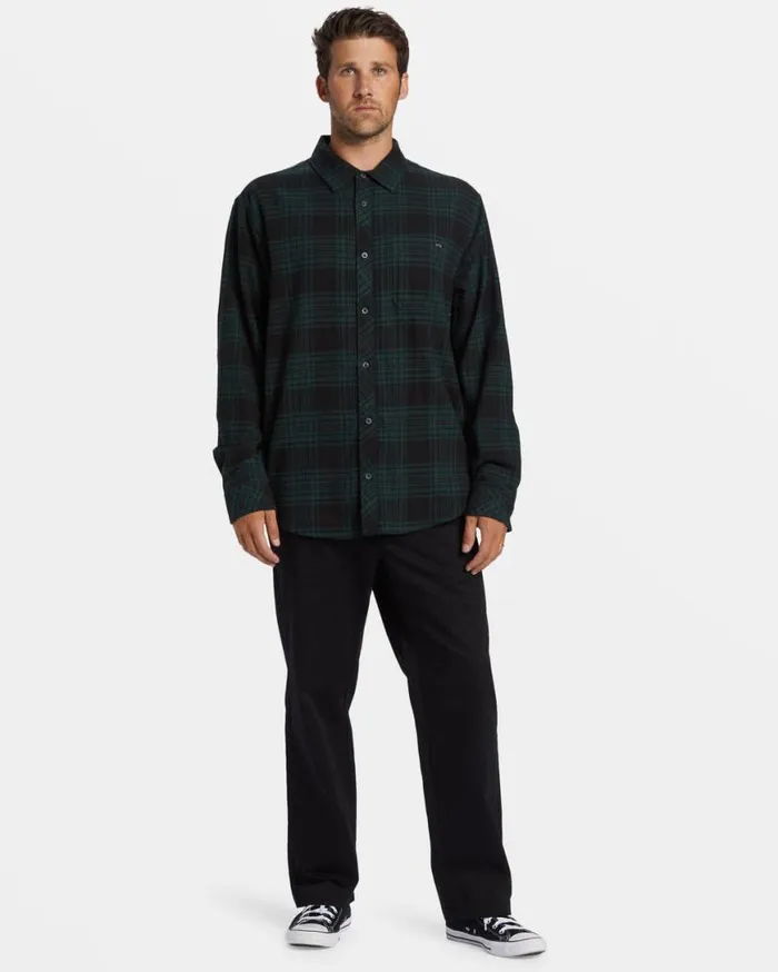 Mens Coastline Flannel Shirt Black Billabong Shirts Mens Coastline Flannel Shirt Black Billabong Shirts