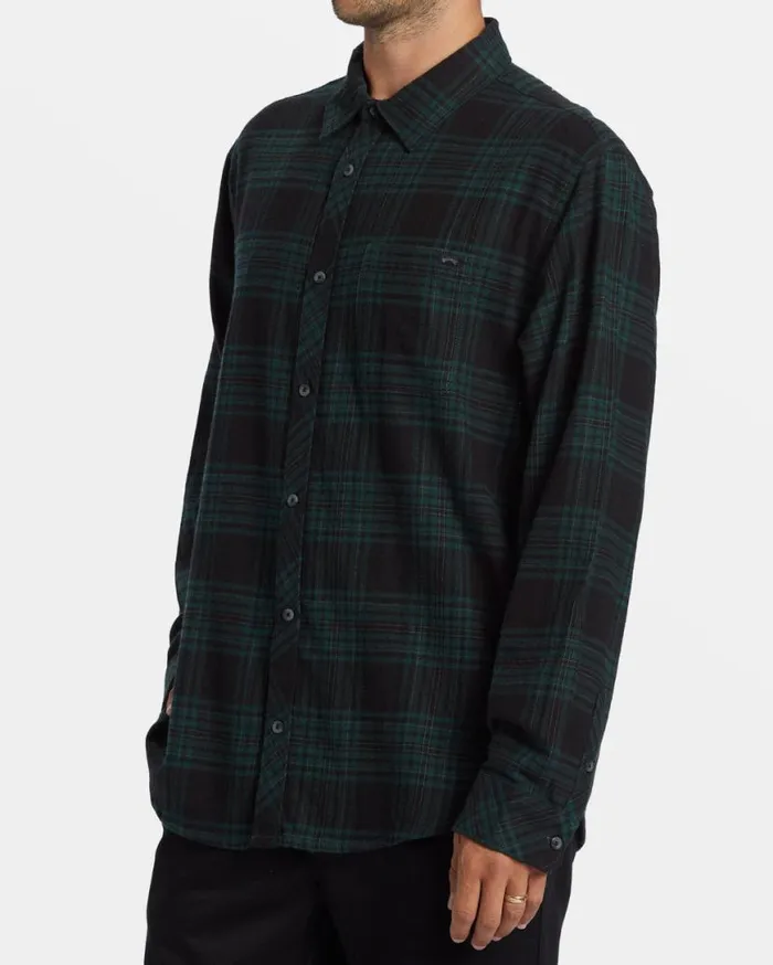 Mens Coastline Flannel Shirt Black Billabong Shirts Mens Coastline Flannel Shirt Black Billabong Shirts