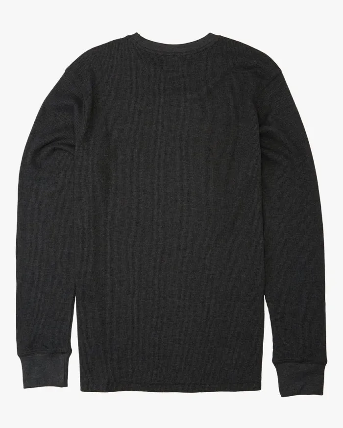 Mens Essential Long Sleeve Thermal Black Heather Billabong Shirts Mens Essential Long Sleeve Thermal Black Heather Billabong Shirts