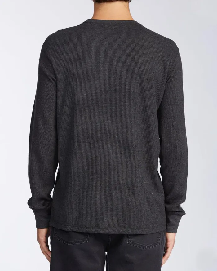 Mens Essential Long Sleeve Thermal Black Heather Billabong Shirts Mens Essential Long Sleeve Thermal Black Heather Billabong Shirts