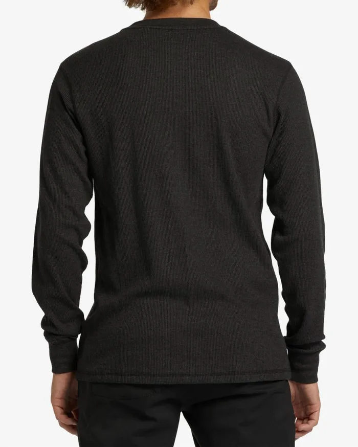 Mens Essential Long Sleeve Thermal Black Heather Billabong Shirts Mens Essential Long Sleeve Thermal Black Heather Billabong Shirts