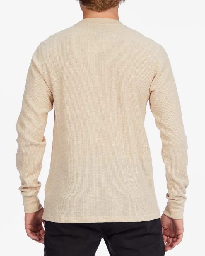 Mens Essential Long Sleeve Thermal Sand Heather Billabong Shirts Mens Essential Long Sleeve Thermal Sand Heather Billabong Shirts