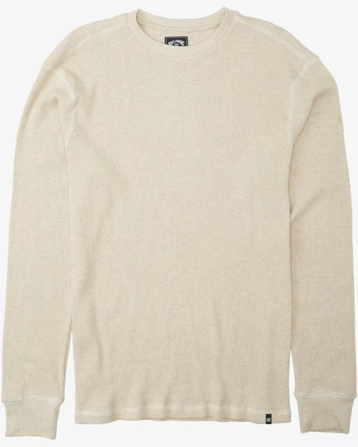 Mens Essential Long Sleeve Thermal Sand Heather Billabong Shirts Mens Essential Long Sleeve Thermal Sand Heather Billabong Shirts