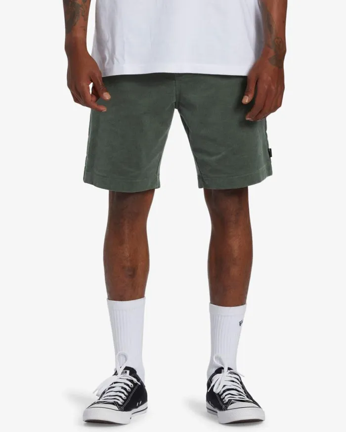 Mens Larry Layback Corduroy 18034 Elastic Waist Shorts Surplus Billabong Shorts