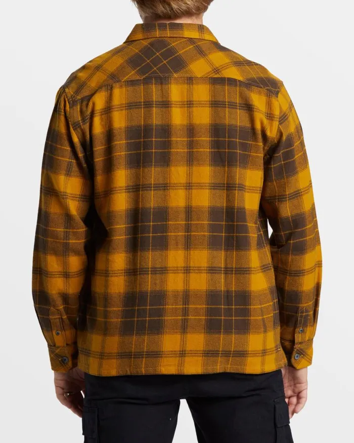 Mens Offshore Long Sleeve Flannel Shirt Dijon Billabong Shirts