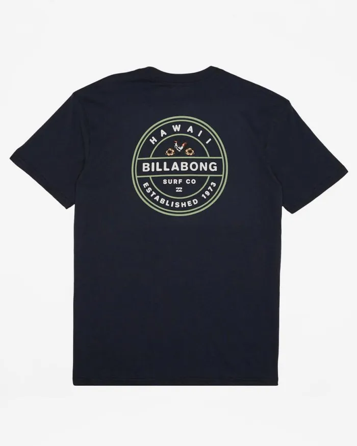 Mens Rotor Hawaii Short Sleeve TShirt Navy Billabong TShirts Mens Rotor Hawaii Short Sleeve TShirt Navy Billabong TShirts