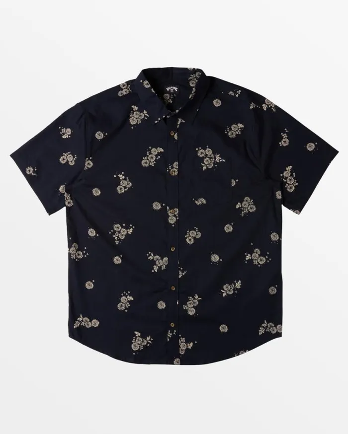 Mens Sundays Mini Short Sleeve Shirt Midnight Billabong Shirts