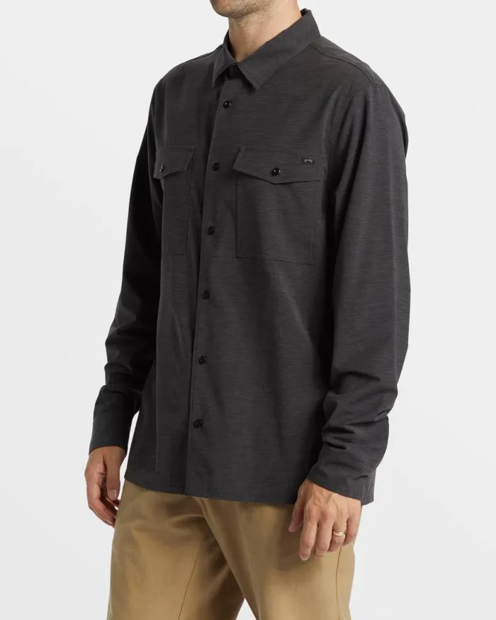 Mens Surftrek Long Sleeve Shirt Black Billabong Shirts Mens Surftrek Long Sleeve Shirt Black Billabong Shirts