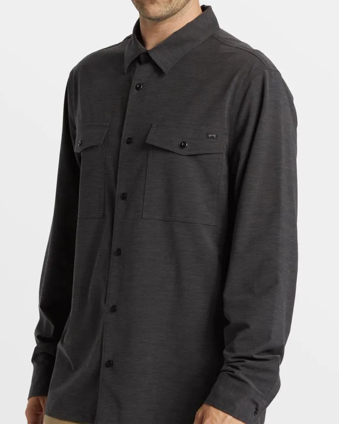 Mens Surftrek Long Sleeve Shirt Black Billabong Shirts Mens Surftrek Long Sleeve Shirt Black Billabong Shirts