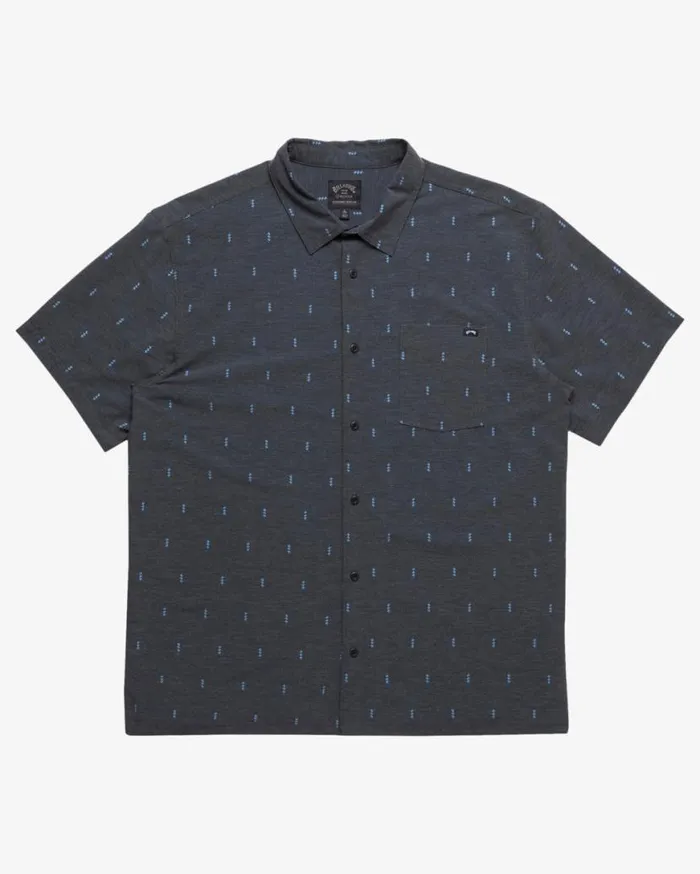 Mens Surftrek Trail Short Sleeve Woven Shirt Navy Billabong Shirts