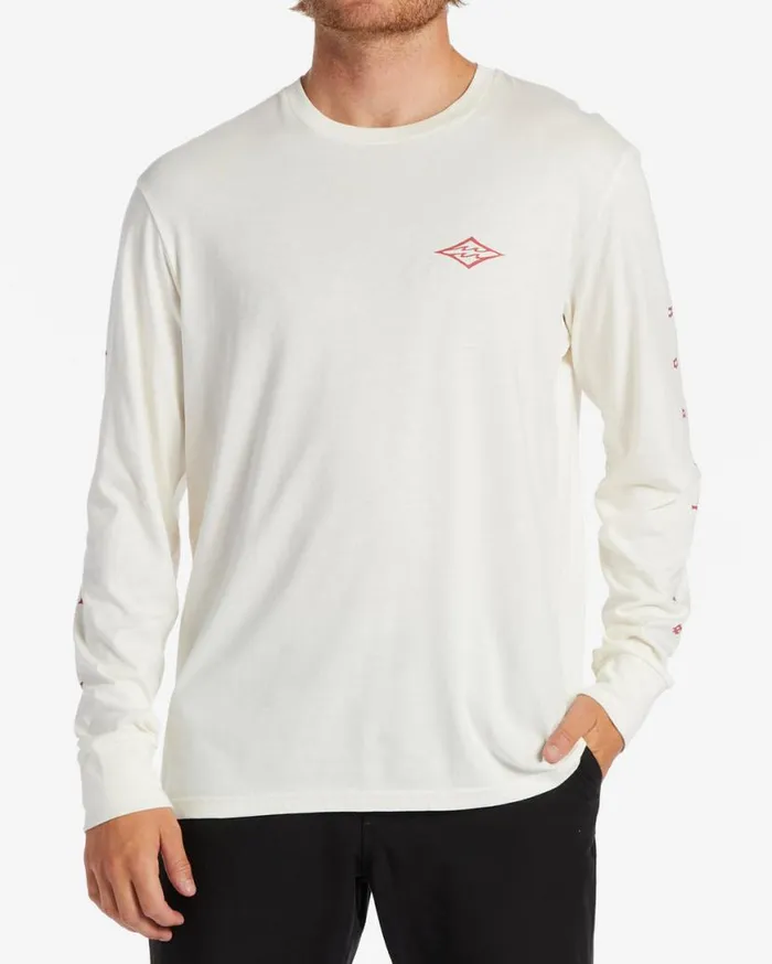 Mens Unity Long Sleeve TShirt Off White Billabong TShirts