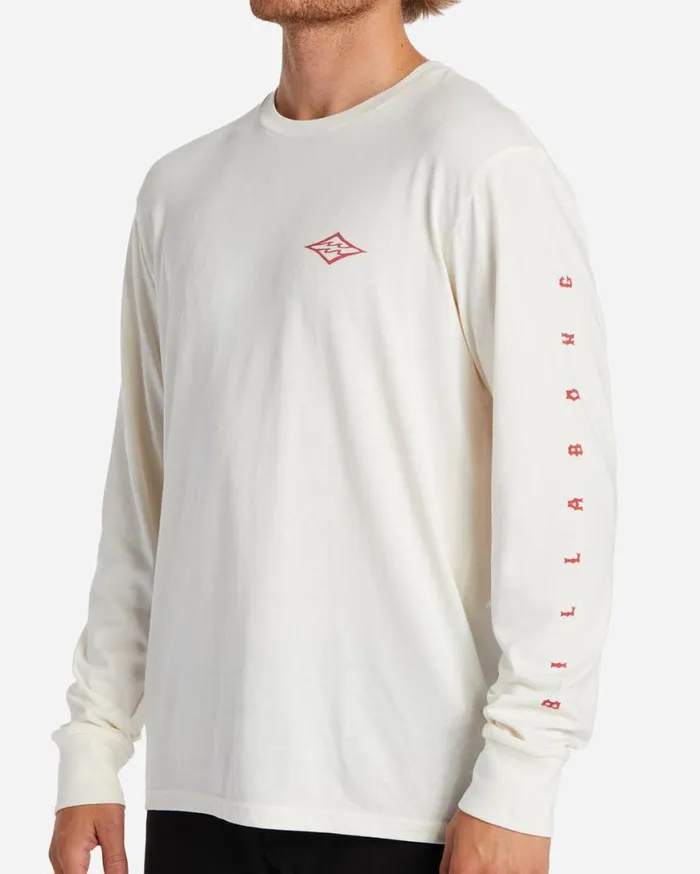 Mens Unity Long Sleeve TShirt Off White Billabong TShirts