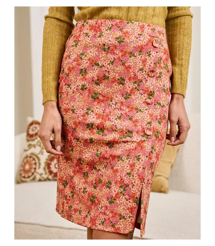 Midi Skirt Adia Peach Women Polin Et Moi Skirts