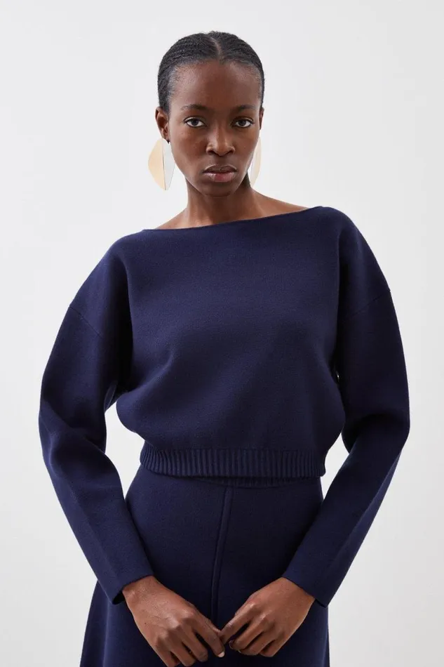 Milano Knit Coord Navy Women Karen Millen CoOrds