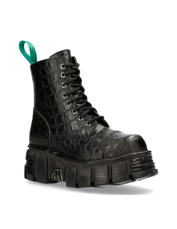 Military New Rock Women Ankle Boot Metallic MMili083cV12