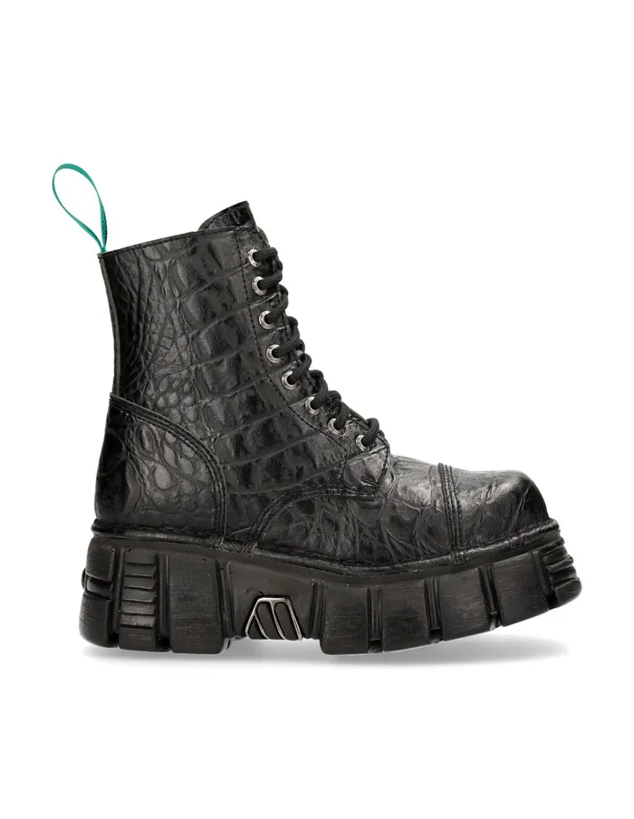 Military New Rock Women Ankle Boot Metallic MMili083cV12