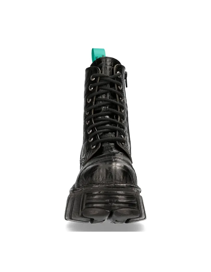 Military New Rock Women Ankle Boot Metallic MMili083cV12