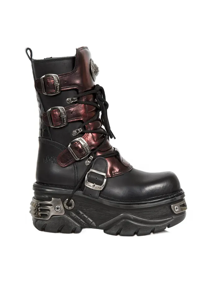 Military New Rock WomenMen Boot Metallic M373Cz84