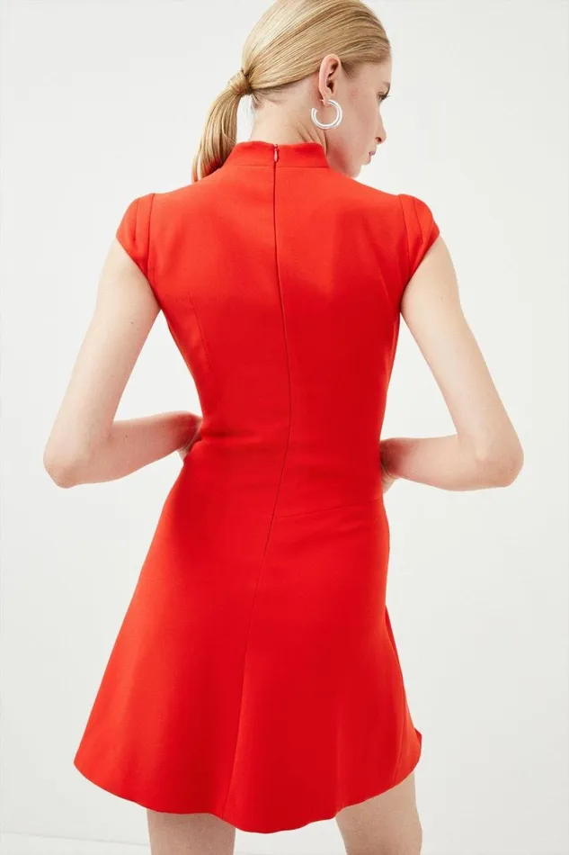 Military Tailored Mini Dress Red Women Karen Millen Dresses