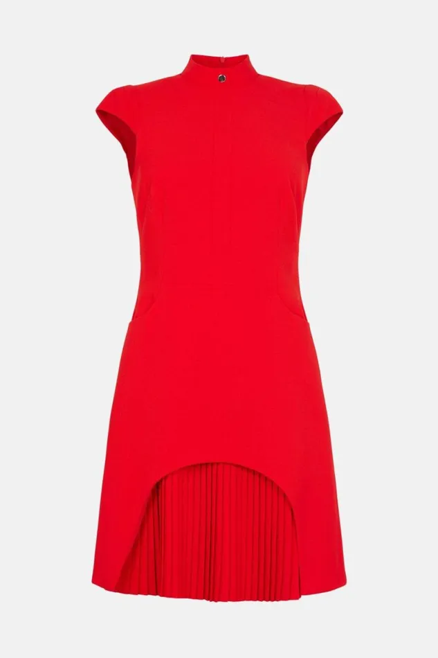 Military Tailored Mini Dress Red Women Karen Millen Dresses