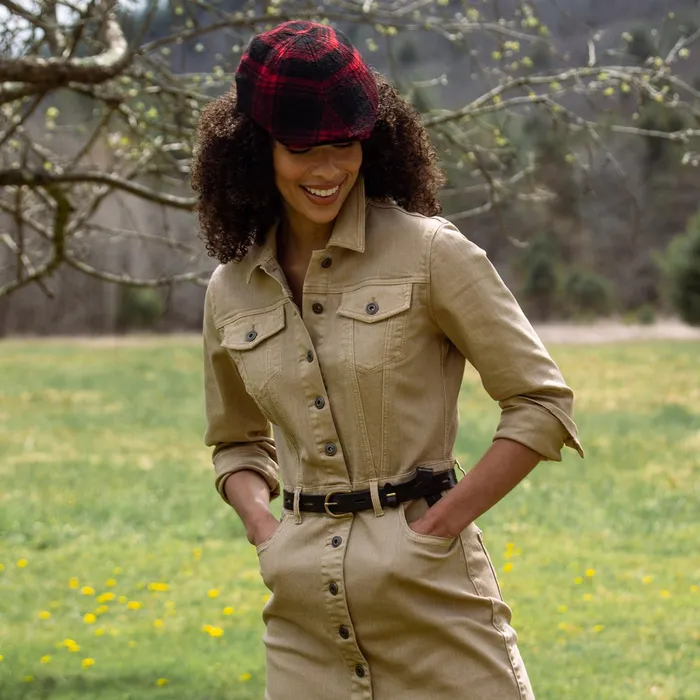 Mini Women Stetson Workwear Inspired Shirt Dress Tan