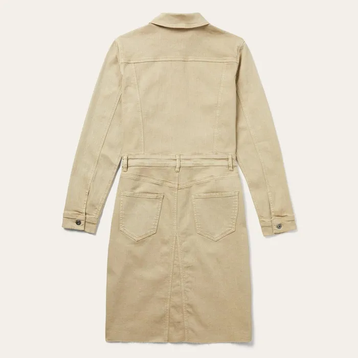 Mini Women Stetson Workwear Inspired Shirt Dress Tan