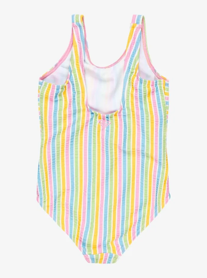 Mirage Stripe 8211 One Piece Swimsuit For Girls 2 8211 7 Cloud Dancer Mirage Stripe Kids Roxy Swimsuits