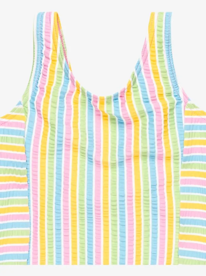 Mirage Stripe 8211 One Piece Swimsuit For Girls 2 8211 7 Cloud Dancer Mirage Stripe Kids Roxy Swimsuits
