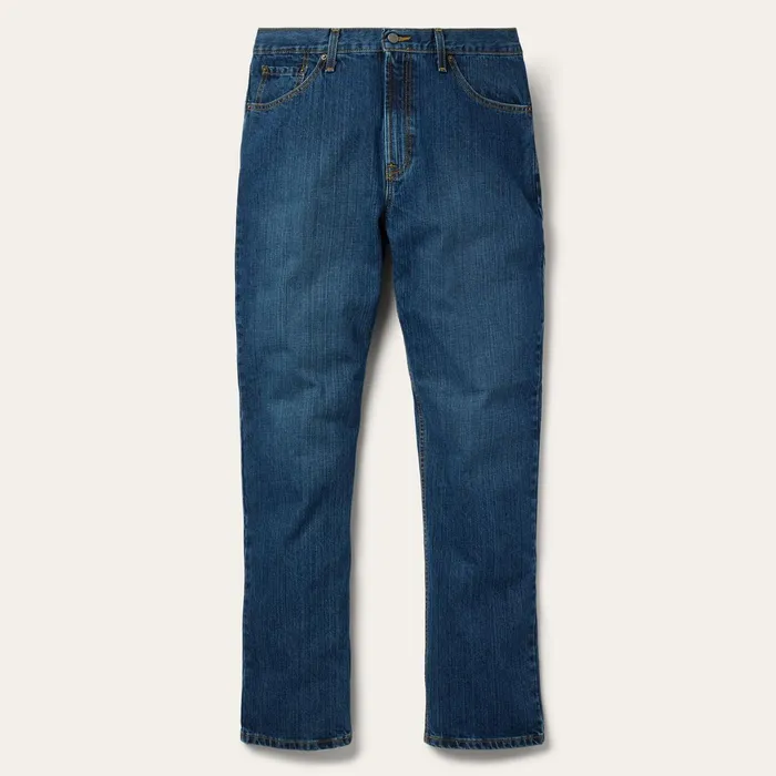 Modern Cut Men Stetson 1520 Fit Standard Straight Leg Jean Blue