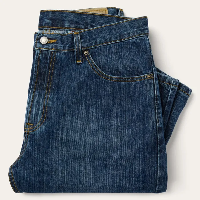 Modern Cut Men Stetson 1520 Fit Standard Straight Leg Jean Blue