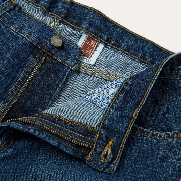 Modern Cut Men Stetson 1520 Fit Standard Straight Leg Jean Blue