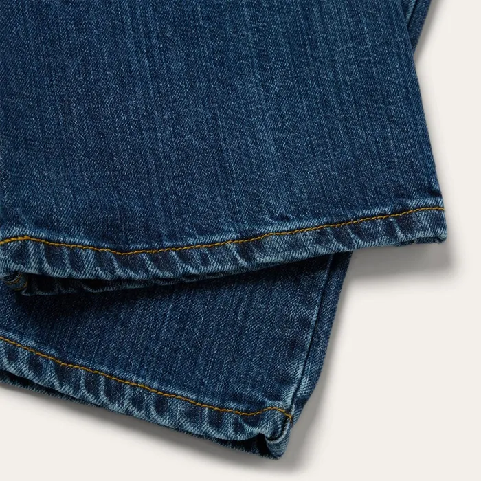 Modern Cut Men Stetson 1520 Fit Standard Straight Leg Jean Blue