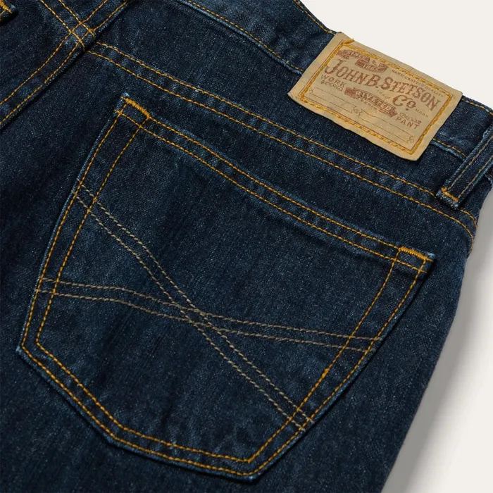 Modern Cut Men Stetson 1520 Fit Standard Straight Leg Jean Blue