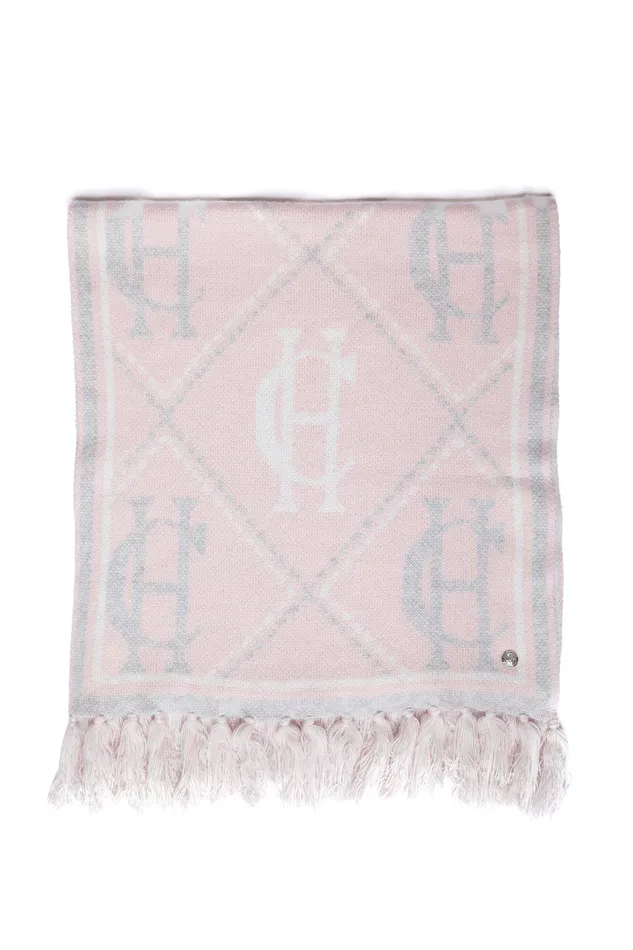 Monogram Scarf Blush Pink Women Holland Cooper Scarves Monogram Scarf Blush Pink Women Holland Cooper Scarves