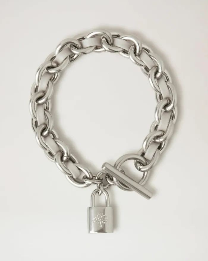 Mulberry Jewellery Women Lily Leather Chain Bracelet Medium