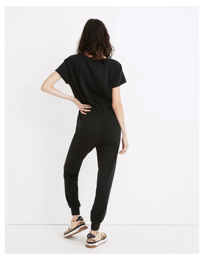 MWL Breeze Drawstring Jumpsuit True Black Women Madewell Pajamas