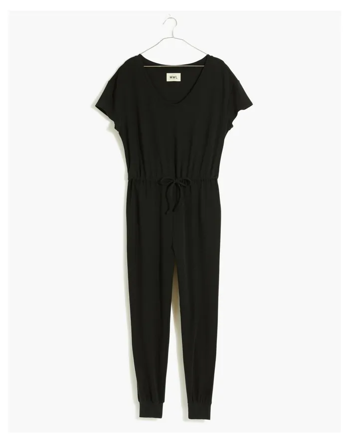 MWL Breeze Drawstring Jumpsuit True Black Women Madewell Pajamas