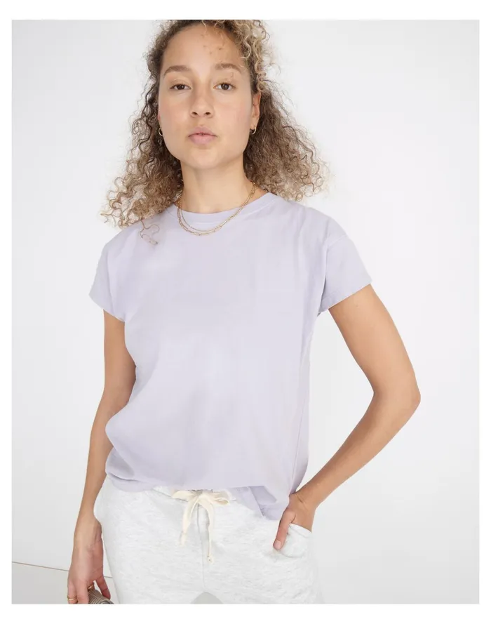 MWL Seamed Tee Distant Lavender Women Madewell Activewear