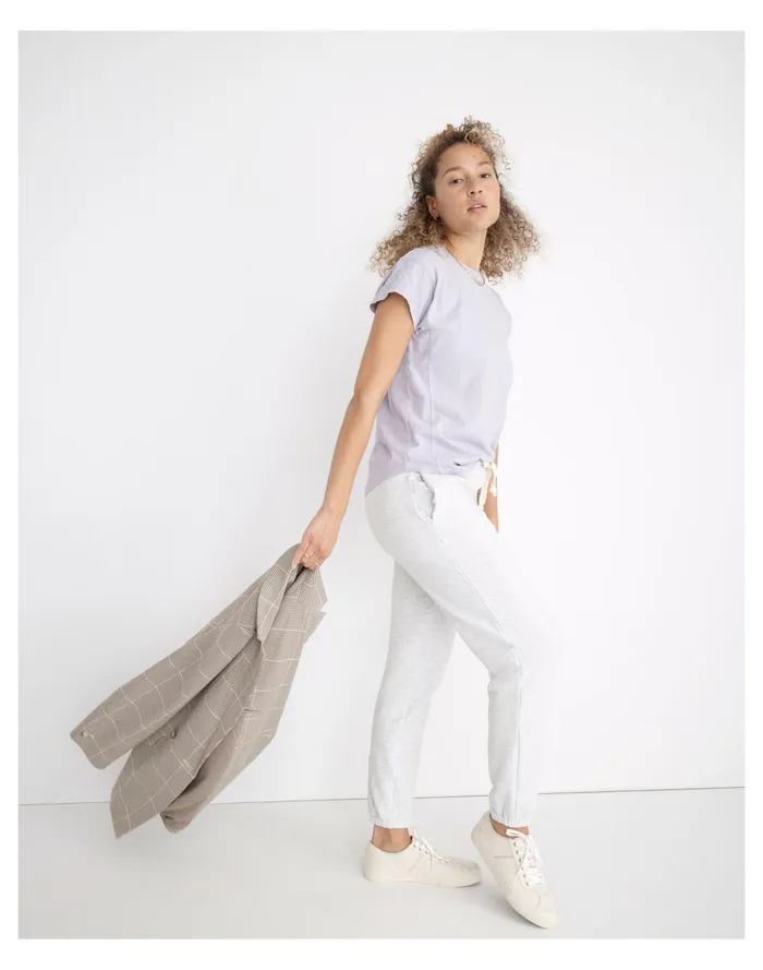 MWL Seamed Tee Distant Lavender Women Madewell Activewear MWL Seamed Tee Distant Lavender Women Madewell Activewear