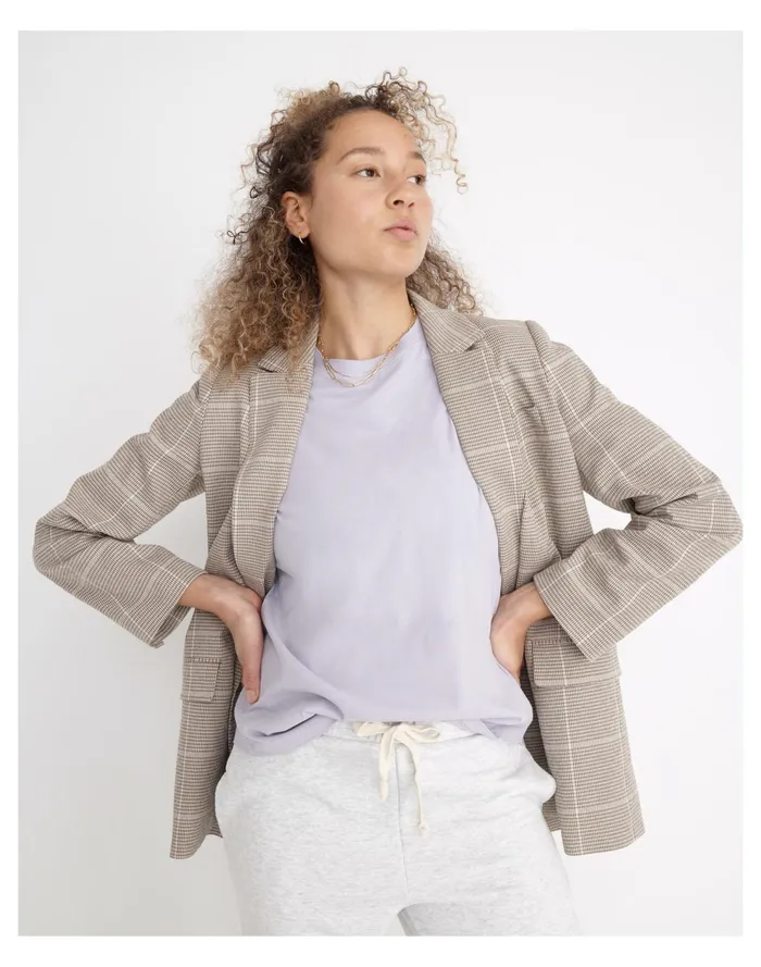 MWL Seamed Tee Distant Lavender Women Madewell Activewear MWL Seamed Tee Distant Lavender Women Madewell Activewear