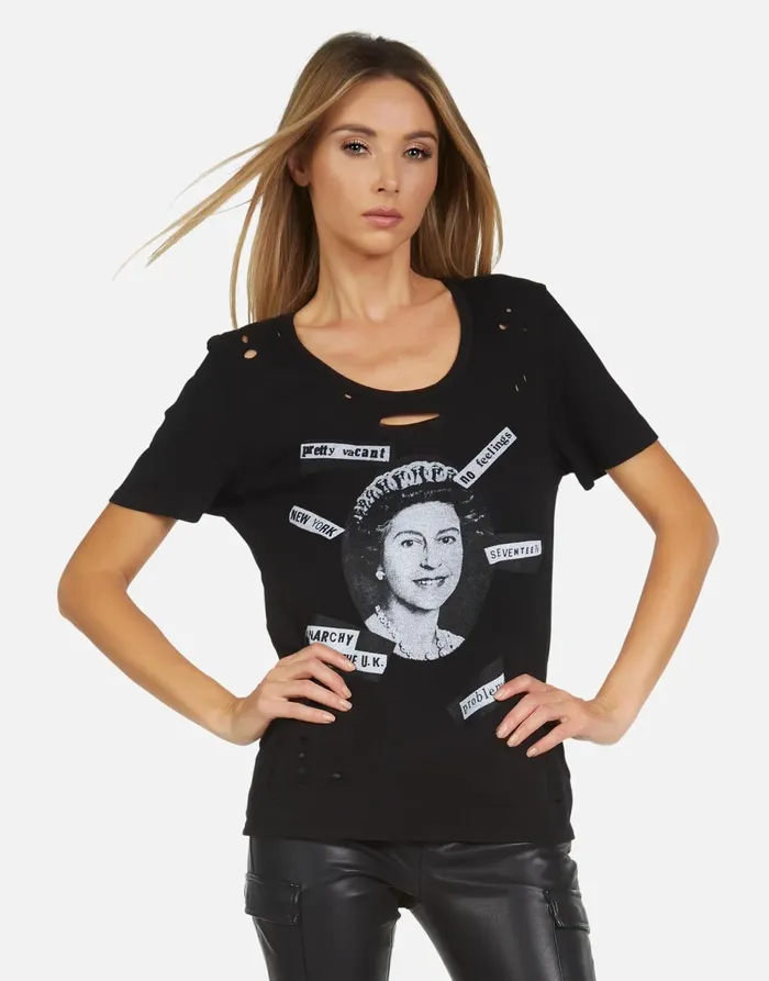Myra X Sex Pistols Black Women039s Lauren Moshi Short Sleeve