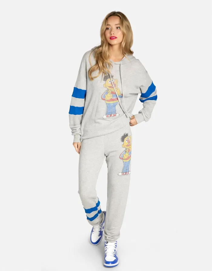 Nadine Ernie Heather Greyvibrant Blue Women039s Lauren Moshi Hoodies