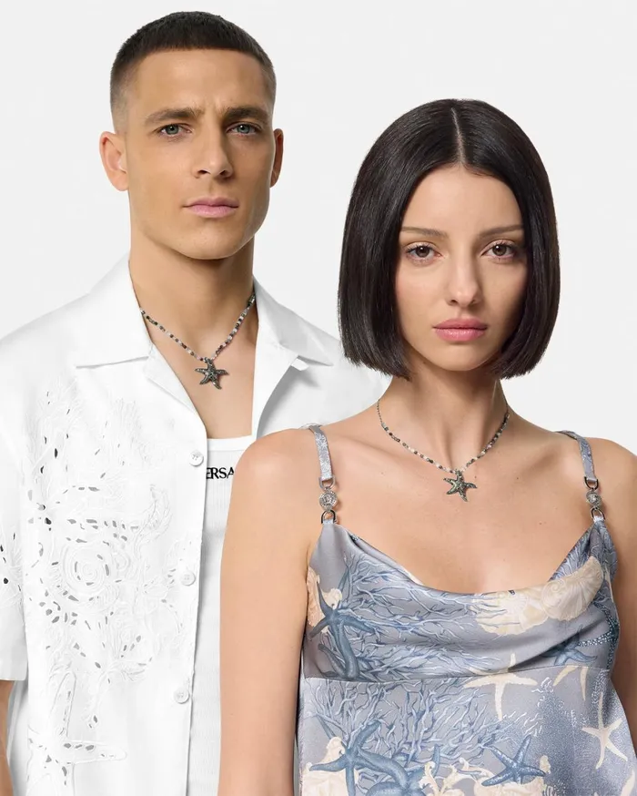 Necklaces MenWomen Versace Barocco Sea Necklace Silver