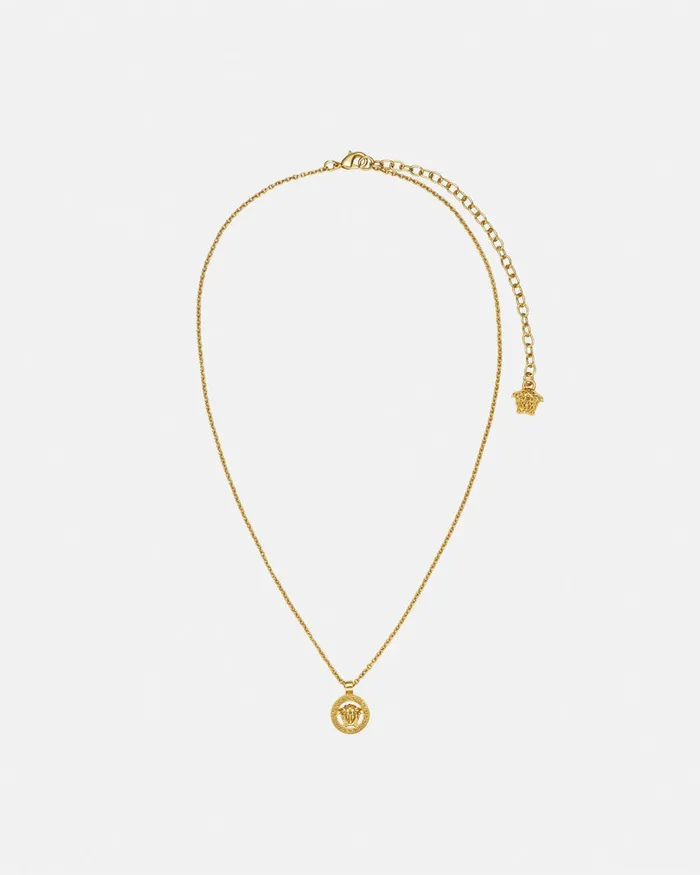 Necklaces MenWomen Versace Medusa 03995 Pendant Necklace Light Gold