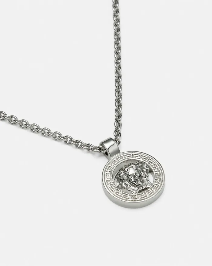 Necklaces WomenMen Versace Medusa 03995 Pendant Necklace Silver