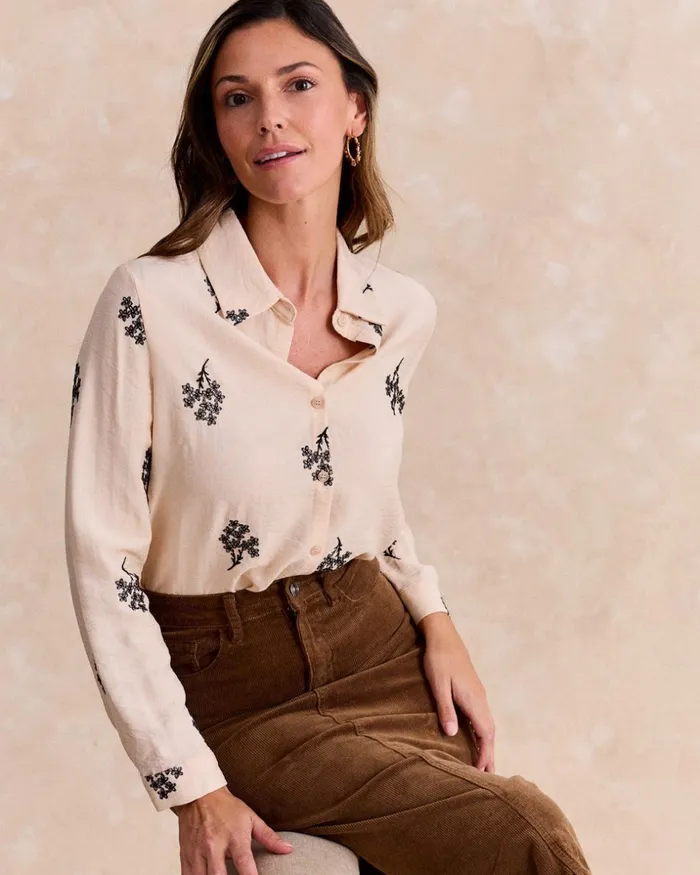 Nefeli Floral Blouse Beige Women Polin Et Moi Blouses And Shirts Nefeli Floral Blouse Beige Women Polin Et Moi Blouses And Shirts