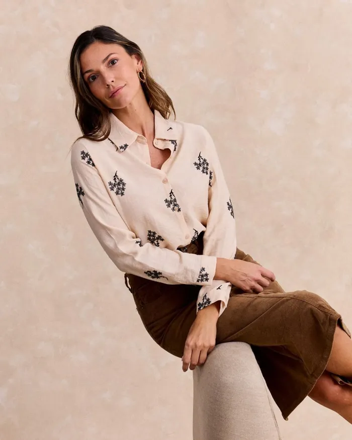 Nefeli Floral Blouse Beige Women Polin Et Moi Blouses And Shirts Nefeli Floral Blouse Beige Women Polin Et Moi Blouses And Shirts