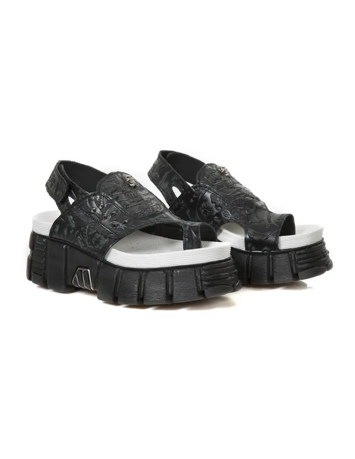 New Rock Black Tower Bio MBios102C1 WomenMen Sandals
