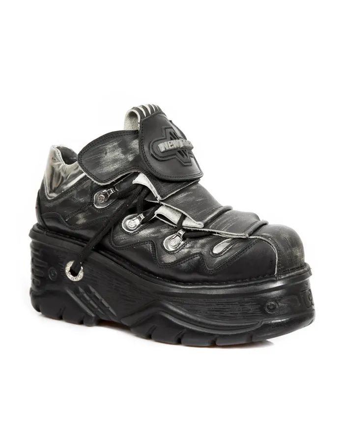 New Rock Booties WomenMen Shoe Metallic M1075C1